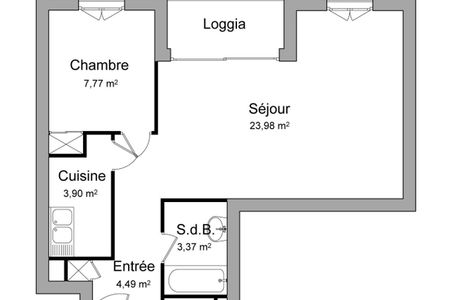 Vue n°2 Appartement 2 pièces T2 F2 à louer - Mont De Marsan (40000)