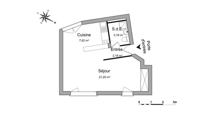 appartement 1 pièce à louer THONON-LES-BAINS 74200 34.2 m²