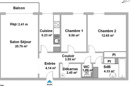 Vue n°3 Appartement 3 pièces T3 F3 à louer - Montmorency (95160)