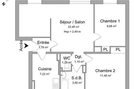 Vue n°3 Appartement 3 pièces à louer - MONTIGNY-LES-METZ (57950) - 59.08 m²