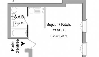 appartement 1 pièce à louer NIORT 79000 24.7 m²
