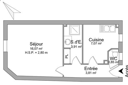 appartement 1 pièce à louer SARTROUVILLE 78500 31.7 m²