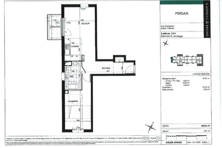 Appartement a louer persan - 2 pièce(s) - 47 m2 - Surfyn