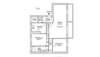 appartement 3 pièces à louer TOULOUSE 31200 63.7 m²