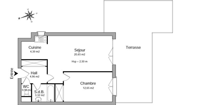 appartement 2 pièces à louer BONSECOURS 76240 47 m²