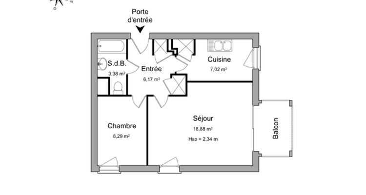 appartement 2 pièces à louer ROUEN 76000 43.7 m²