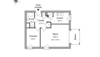 appartement 2 pièces à louer ROUEN 76000 43.7 m²