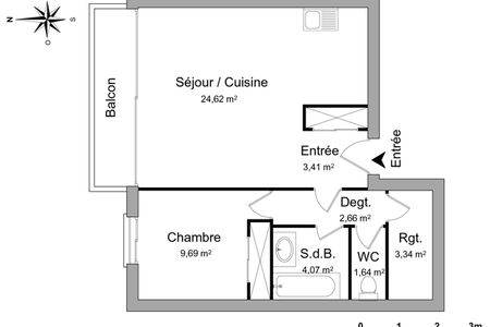 appartement 2 pièces à louer MONT DE MARSAN 40000 49.4 m²