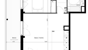 appartement 2 pièces à vendre RAMONVILLE ST AGNE 31520 53.4 m²