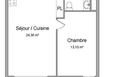 Vue n°3 Appartement 2 pièces T2 F2 à louer - Montpellier (34070)