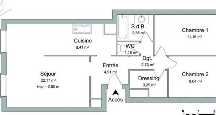 Appartement a louer asnieres-sur-seine - 3 pièce(s) - 69.83 m2 - Surfyn