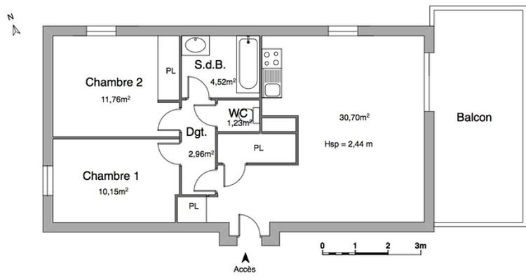appartement 3 pièces à louer ARVERT 17530 62.6 m²