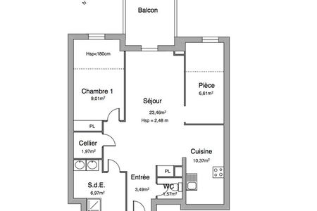 Vue n°2 Appartement 2 pièces à louer - Colmar (68000) 765 €/mois cc