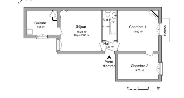 appartement 3 pièces à louer NANCY 54000 54.1 m²