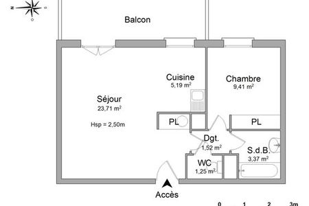 appartement 2 pièces à louer CUGNAUX 31270 44.45 m²