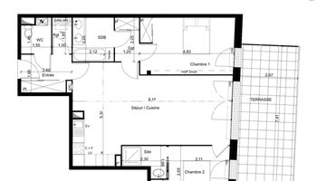 appartement 3 pièces à vendre TOULOUSE 31300 76.43 m²