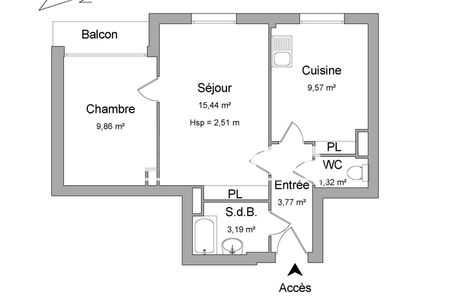 appartement 2 pièces à vendre VILLEURBANNE 69100 43 m²