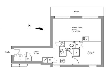 Vue n°3 Appartement 2 pièces T2 F2 à louer - Narbonne (11100)