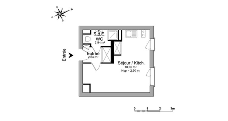 appartement 1 pièce à louer ANGERS 49100 24.4 m²