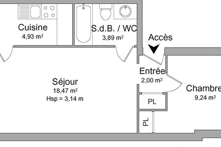 appartement 1 pièce à louer BORDEAUX 33000 38.5 m²
