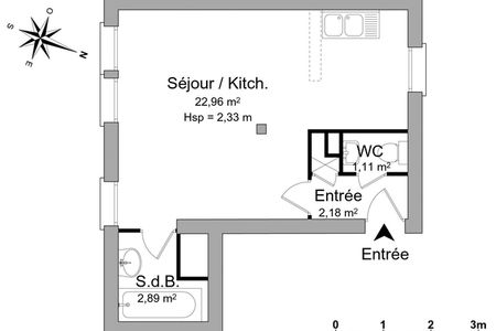 appartement 1 pièce à louer THIONVILLE 57100 29.1 m²