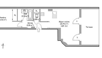 appartement 2 pièces à louer MONTPELLIER 34000 42.55 m²