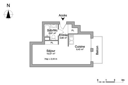 appartement 1 pièce à louer FAVERGES 74210 26.8 m²