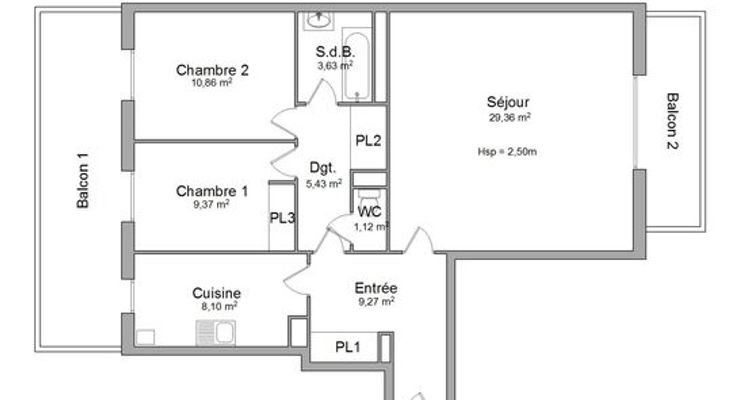 appartement 3 pièces à louer EVREUX 27000 77.14 m²