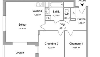 appartement 3 pièces à louer DIJON 21000 65.8 m²