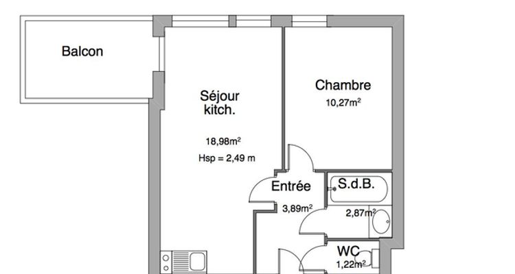 appartement 2 pièces à louer PAU 64000 37.2 m²