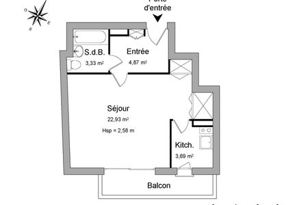 appartement 1 pièce à louer PARIS 15ᵉ 75015 34.8 m²