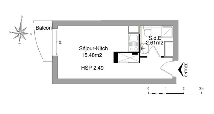 appartement-meuble 1 pièce à louer NICE 06300 18.1 m²