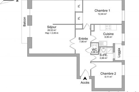 Vue n°2 Appartement 4 pièces à louer - GRENOBLE (38000) - 67.92 m²