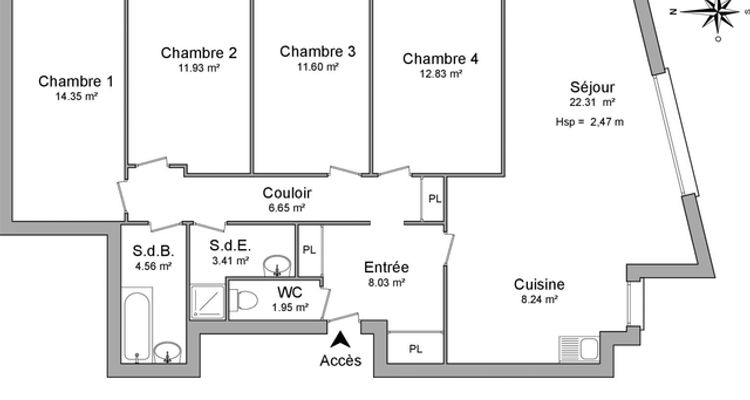 appartement 5 pièces à louer DIJON 21000 105.9 m²
