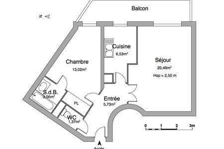 Appartement a louer montrouge - 2 pièce(s) - 50.2 m2 - Surfyn