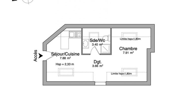 appartement 1 pièce à louer DIJON 21000 22.9 m²