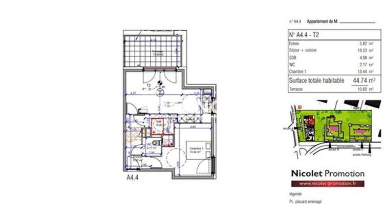 appartement 2 pièces à louer EYBENS 38320 44.74 m²