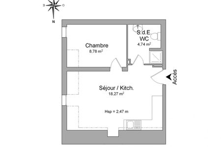 Vue n°2 Appartement 2 pièces T2 F2 à louer - Sebazac-concoures (12740)