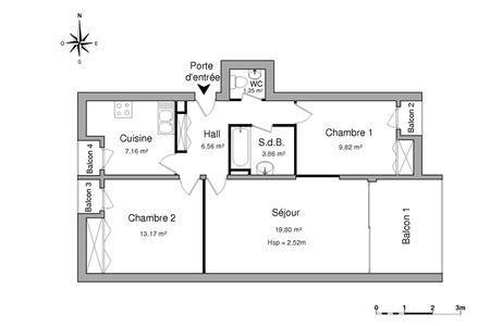 appartement 3 pièces à louer TOULON 83000 61.3 m²