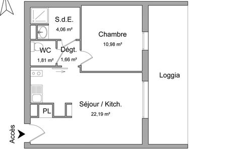 Vue n°2 Appartement 2 pièces T2 F2 à louer - Toulouse 1ᵉʳ (31100)