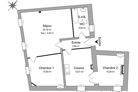 appartement 3 pièces à louer NIMES 30900 71.3 m²