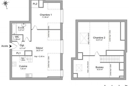 Vue n°3 Appartement 3 pièces à louer - EVIAN-LES-BAINS (74500) - 71.19 m²