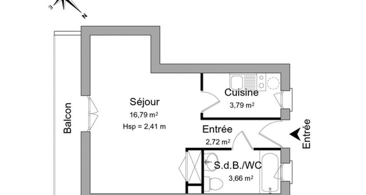 appartement 1 pièce à louer LA GARDE 83130 27 m²