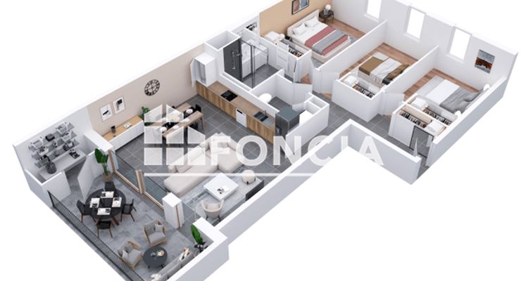 appartement 4 pièces à vendre Aix-les-Bains 73100 81.96 m²