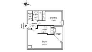 appartement 2 pièces à louer CERGY LE HAUT 95800 43.4 m²
