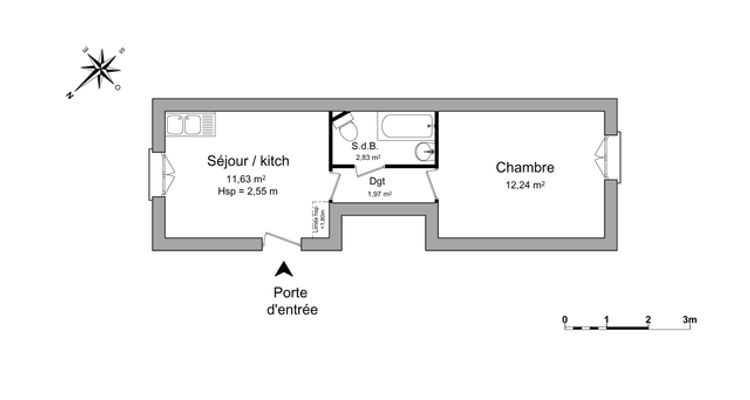 Vue n°1 Appartement 2 pièces T2 F2 à louer - Nancy (54000)