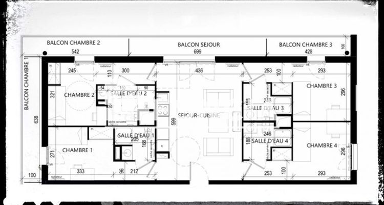 appartement 5 pièces à vendre TOULOUSE 31400 86.92 m²