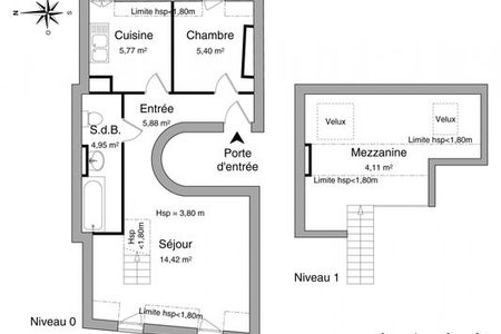Vue n°2 Appartement 3 pièces à louer - METZ (57000) - 40.53 m²