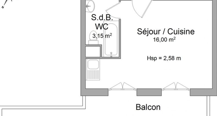 appartement 1 pièce à louer BREST 29200 19.2 m²