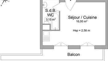 appartement 1 pièce à louer BREST 29200 19.2 m²